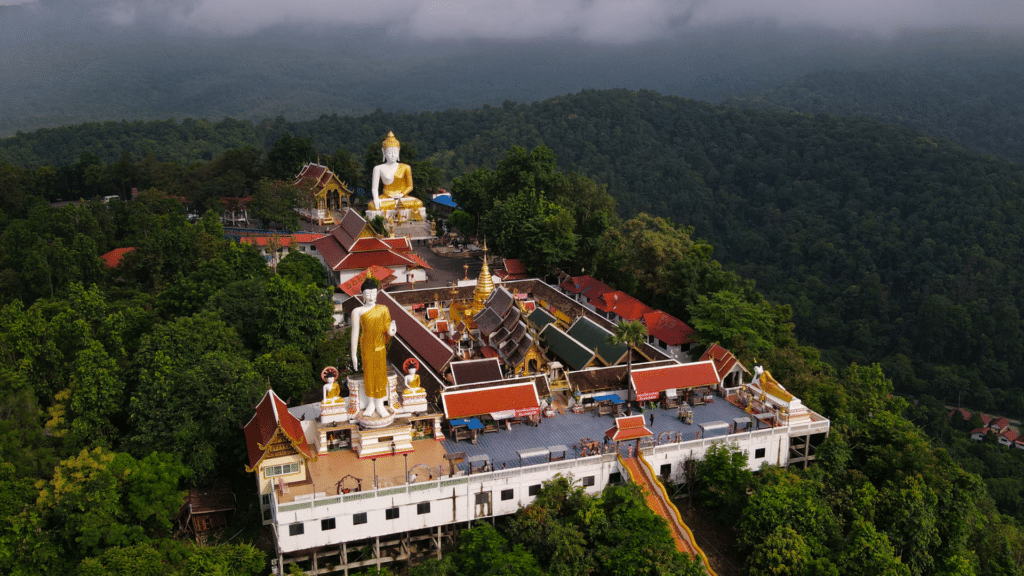 วัดพระธาตุดอยคำ ภาพมุมสูง